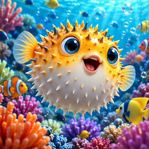 Puffer Swimming